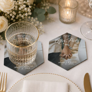 Personalised Wedding Happily Ever After Drink Paper Coaster