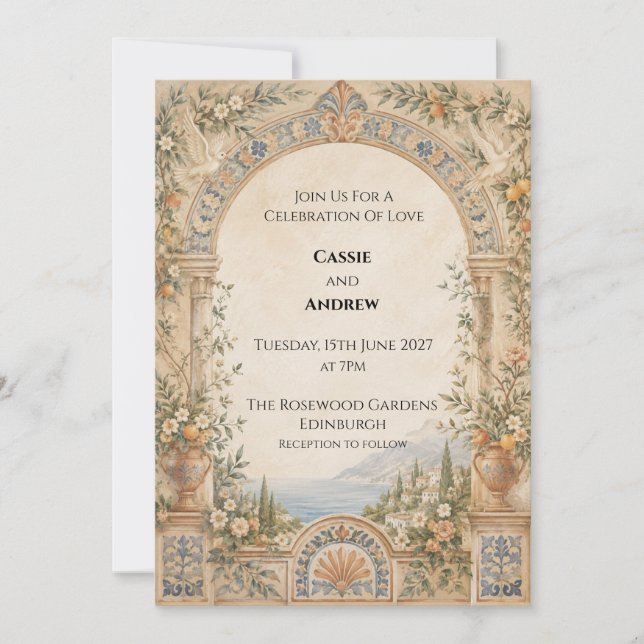 Personalised Wedding Invitation (Front)