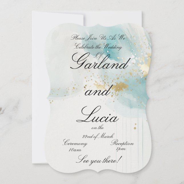 Personalised Wedding Invitation (Front)