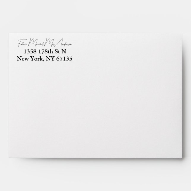 Personalised Wedding Invitation Envelope (Front)