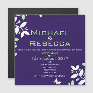 Personalised Wedding Invitation Magnetic Simple