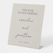 Personalised Wedding Ivory Cream Elegant Welcome
