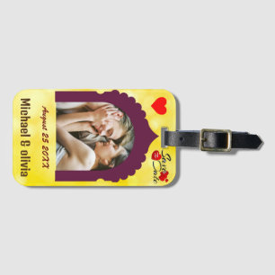 Personalised Wedding Luggage Tag with Custom Photo