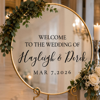 Personalised Wedding Mirror Decal | Custom Wedding