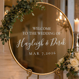 Personalised Wedding Mirror Decal | Custom Wedding
