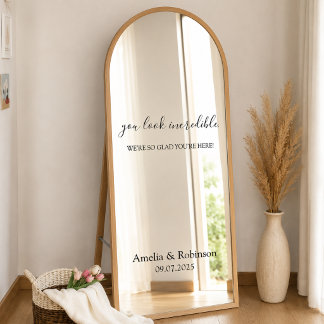 Personalised Wedding Mirror Decal | Elegant Custom