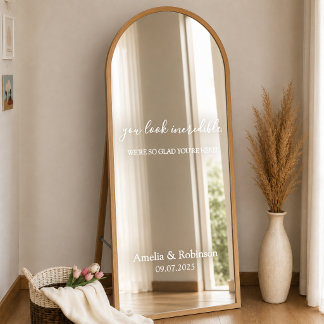 Personalised Wedding Mirror Decal | Elegant Custom