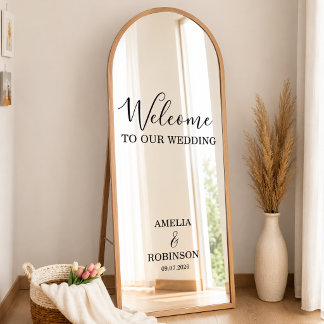 Personalised Wedding Mirror Decal | Elegant Weddin
