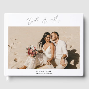 Personalised Wedding Modern Minimalist Photo Guest Book