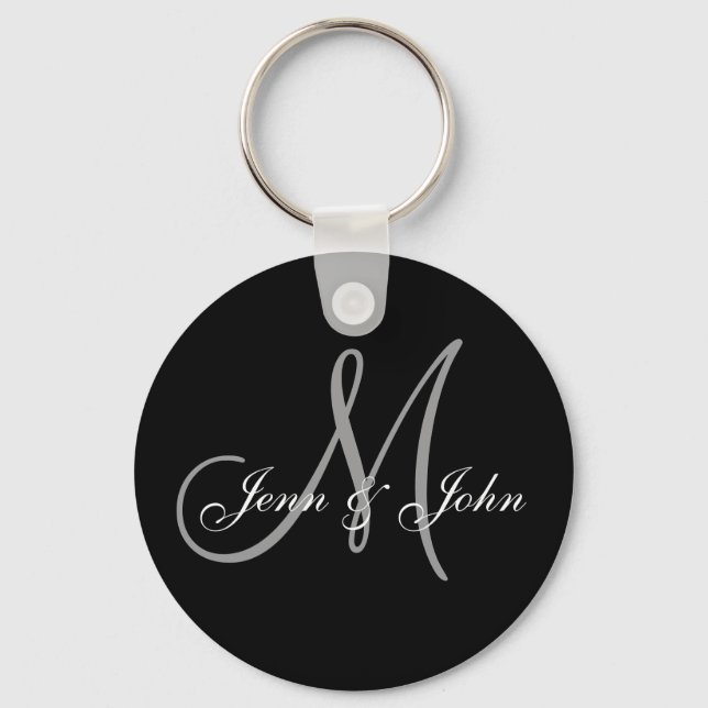 Personalised Wedding Monogram Keychain (Front)