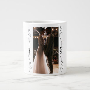 Personalised Wedding Mug with Flourished Love