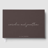 Personalised Wedding Name Ivory Brown Elegant