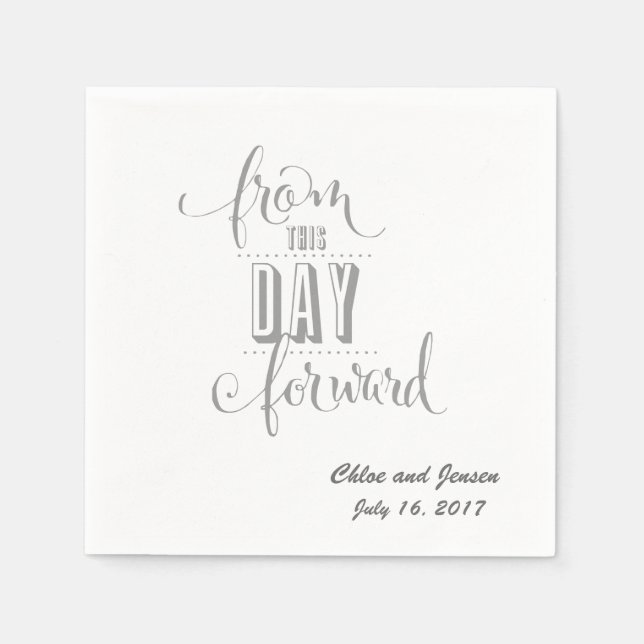 Personalised Wedding Napkins (Front)