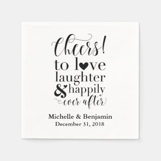Personalised Wedding Napkins - Cheers to Love