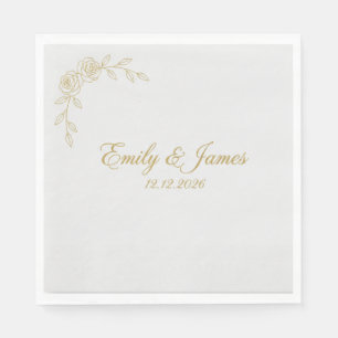 Personalised Wedding Napkins Custom Foil Stamped