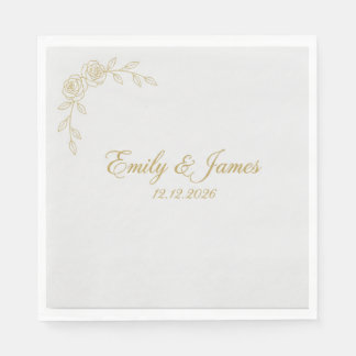 Personalised Wedding Napkins | Custom Foil Stamped
