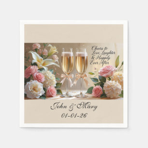 Personalised Wedding Napkins-Happily Ever After Napkin