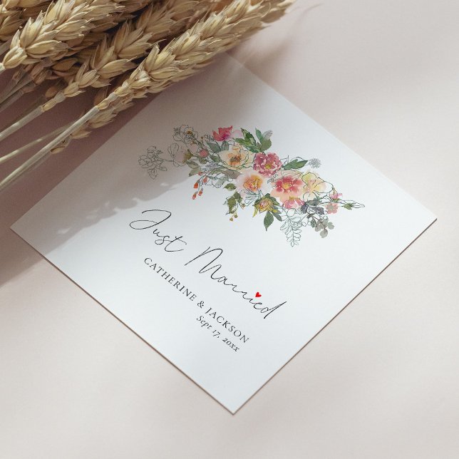 Personalised Wedding Napkins - Just Married (Personalized Wedding Napkins - Just Married)