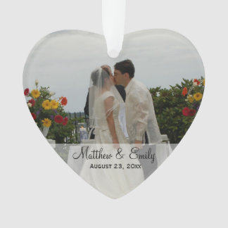 Personalised Wedding or Engagement Photo Ornament