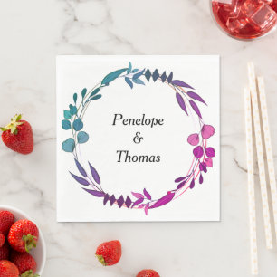 Personalised wedding or shower napkins bulk