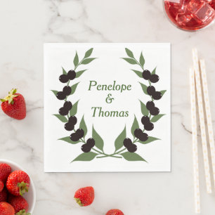 Personalised wedding or shower napkins bulk