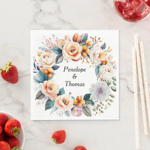 Personalised wedding or shower napkins bulk