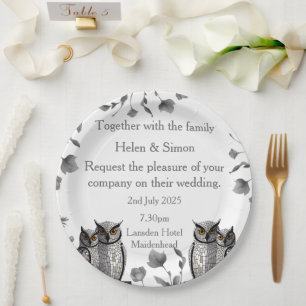 Personalised Wedding  Paper Plate