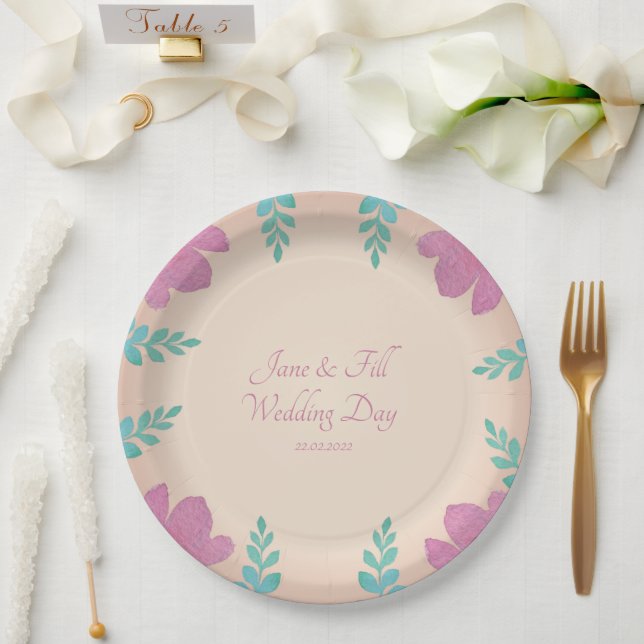 Personalised Wedding Paper Plate  (Wedding)