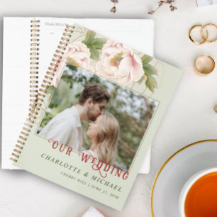 Personalised Wedding Photo Blush and Sage Floral Planner
