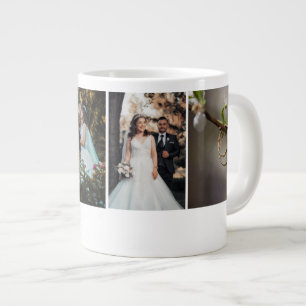 Personalised Wedding Photo Collage Large Coffee Mug