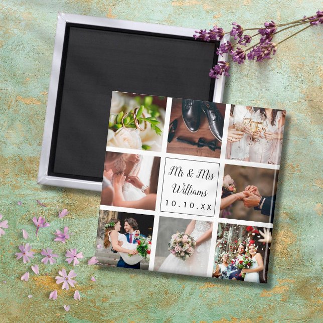 Personalised Wedding Photo Collage Magnet (Creator Uploaded)