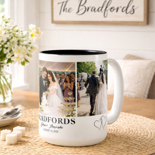 Personalised Wedding Photo Collage Mug