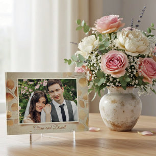 Personalised Wedding Photo   Custom Couple Keepsak Block