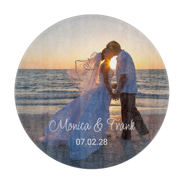 Personalised Wedding Photo Cutting Board (Front)