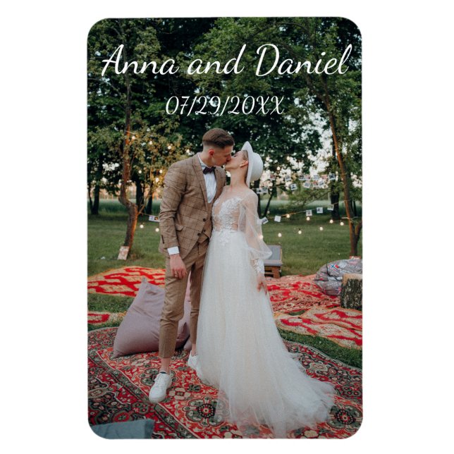 Personalised Wedding Photo Design Magnet (Vertical)