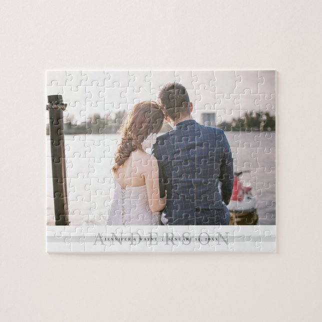 Personalised Wedding Photo Jigsaw Puzzle (Horizontal)