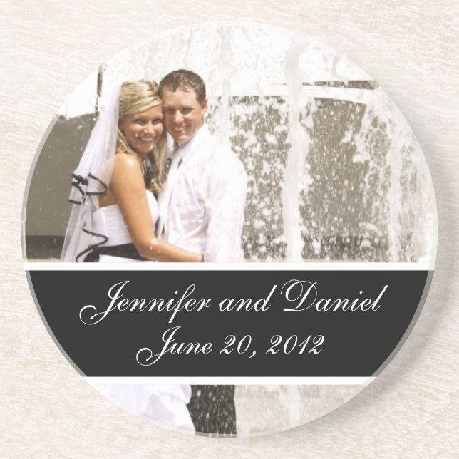 Personalised Wedding Photo Keepsake Coasters (Front)