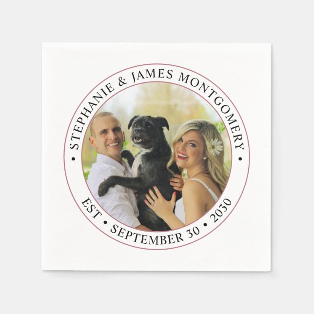 Personalised Wedding Photo Napkin (Front)