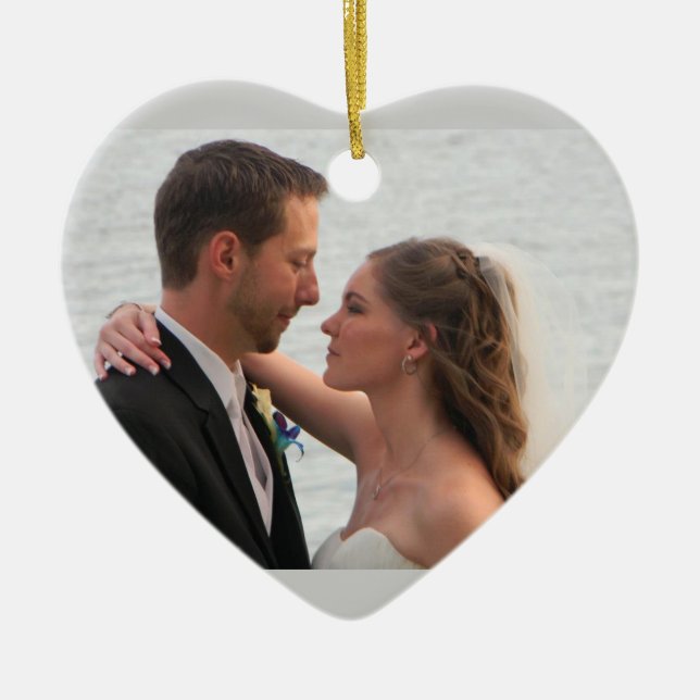 Personalised Wedding Photo Ornament (Front)