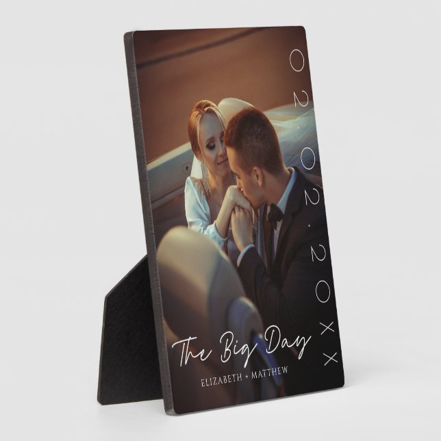 Personalised Wedding Photo Plaque | The Big Day (Side)