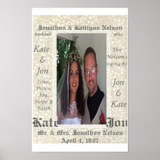 Personalised Wedding Photo Poster