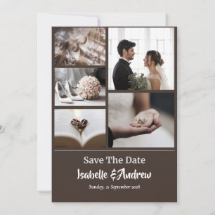 personalised wedding photo Save the Date Card