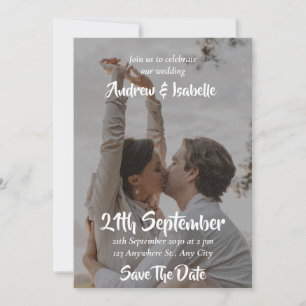 personalised wedding photo Save the Date Card