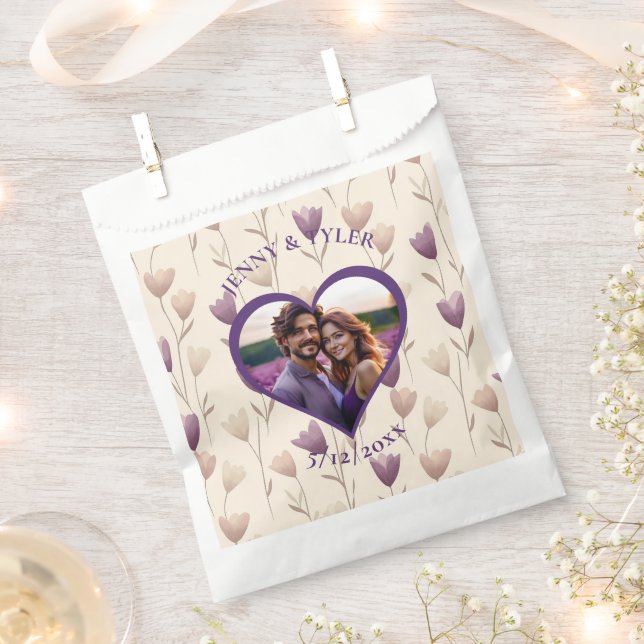 Personalised Wedding | Photo Template Favour Bag (Clipped)