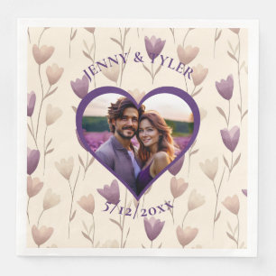 Personalised Wedding Photo Template Napkin