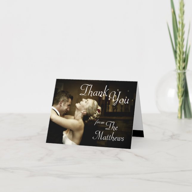 Personalised Wedding Photo Thank You Card (Front)