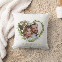 Personalised Wedding Photo Throw Pillow
