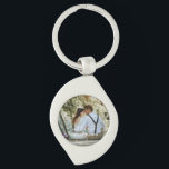 Personalised Wedding Photo With Modern Calligraphy Key Ring<br><div class="desc">The design has white rectangular frame on the lower side and modern calligraphy texts which can be customised to your preference. Replace the picture in the centre with your own wedding photo. It will make a lovely custom made wedding favour gifts for your guests or for your own keepsake.</div>