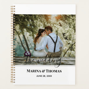 Personalised Wedding Photo With Modern Calligraphy Planner