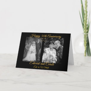 Personalised Wedding Photos 50th Anniversary Card